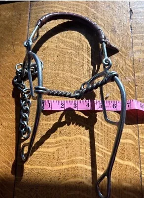Combination Horse Hackamore With Sweet Iron Twisted Wire Snaffle Mouth • $30