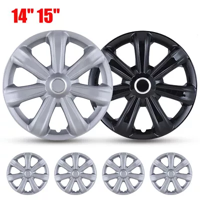 14  15  Inch Wheel Covers Snap On Full Hub Caps For Tire+Steel Rim Set Of 4 • $42.99