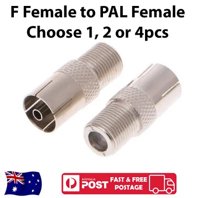 $3.65 • Buy F-Type Female To PAL Female Socket Coaxial TV Antenna Cable Connector Adapter
