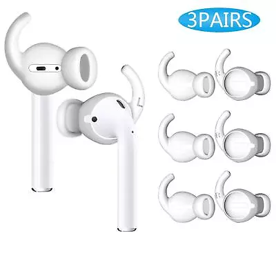 3 Pair S/M/L Anti-Slip Silicone Ear Hooks Covers  30° Side In-ear  For AirPods • $14.38