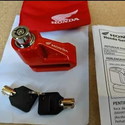 Honda Motorcycle Disc Brake Lock Anti Theft Security Wheel Disc Lock NEW • $15