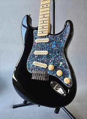 Fender Starcaster Stratocaster Electric Guitar ~ Black ~ Abalone! • $279