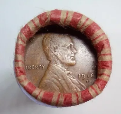 Old Estate! EF 1918-S Wheat Penny 1948-S Uncircumcised Cent Ends Roll • $9.99