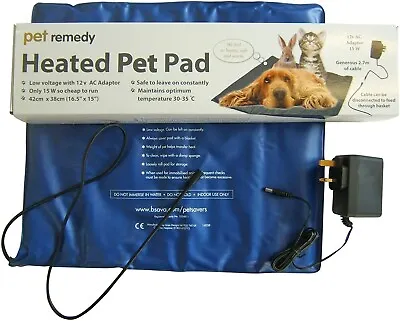 Pet Remedy Low Voltage Heated Pad For Pets Cat Dog Rabbit 42cm X 38cm • £34.70