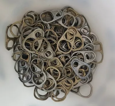 100 Large Can Ring Pulls (from Food Cans) For Crochet Arts Crafts B63 • £5.79