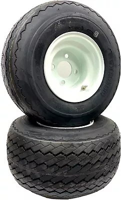 Set Of 2 18x8.50-8 Golf Cart Tires And White Rims Load Range B 4 Lug 18x8.5-8 • $159.95