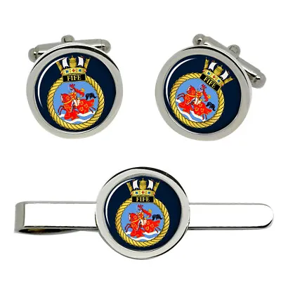£22.99 • Buy HMS Fife Ness, Royal Navy Cufflinks And Tie Clip Set