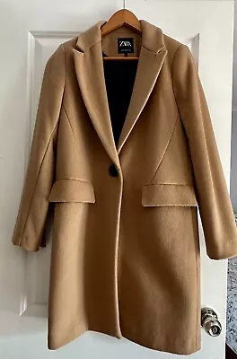 ZARA Caramel Colour Long Coat  • $59