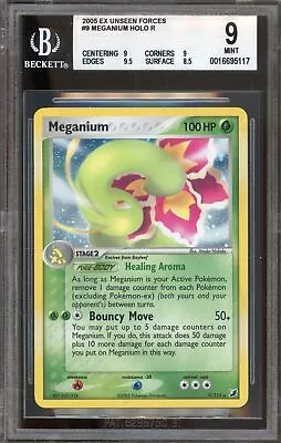 Pokemon Meganium EX Unseen Forces Holo Rare #9 BGS 9 Mint • $20