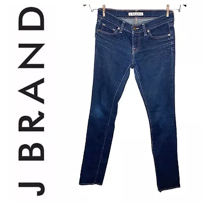 J Brand 912 The Pencil Stretch Skinny Jeans In Ink Dark Wash Low Rise Size 25 • $29.99