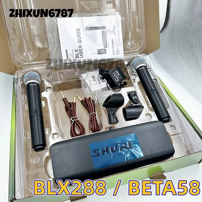 NEW BLX288/BETA58 UHF Wireless Microphone System Handheld Vocal Mics W/Receiver • $242