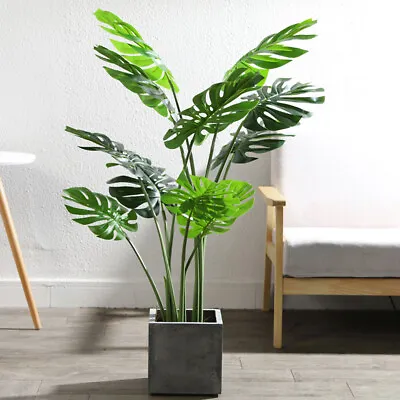 50cm Large Artificial Plants Office Garden Home Faux Plant Tree Indoor Decor NEW • £9.55