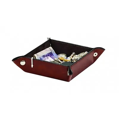 Raffles Gents Ladies Brown Leatherette Valet Coin Jewellery Tray By Mele & Co  • £4.99