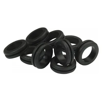 Rubber Wiring Grommets 20mm 25mm 32mm - Open Hole Grommet For Cable Management • £1.59