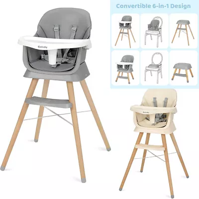 6-in-1 Baby High Chair Feeding Highchair Portable Adjustable  Booster Seat Table • £59.90