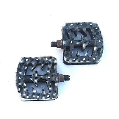 Mongoose Vintage Alloy Logo Platform Pedals 9/16” Set • $25.99