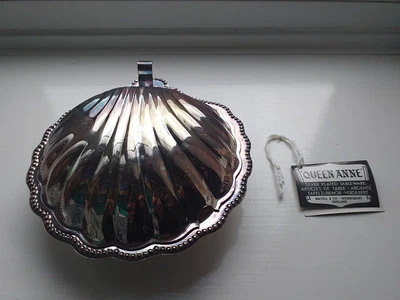 £4.99 • Buy Lovely Vintage Queen Anne Silver Plated Shell Butter Dish