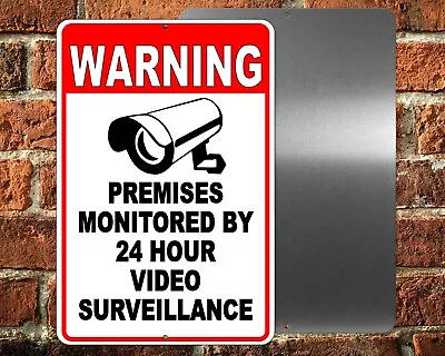 Warning Signs 24 Hour Video Surveillance Security Sign - Cctv Camera Metal Acm • $14.16