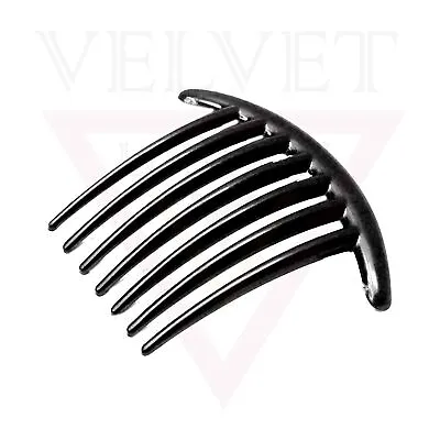 Hair Clip 7 Tooth Slides French Twist Comb Black Side Combs Accessory Women Girl • £3.39