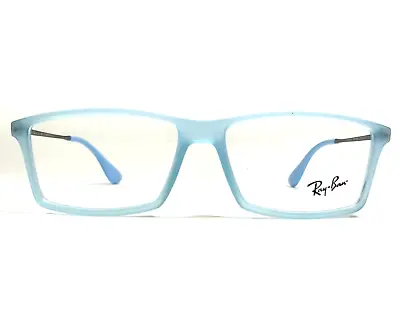 Ray-Ban Eyeglasses Frames RB7021M MATTHEW 5370 Matte Clear Blue Gray 55-14-145 • $34.99