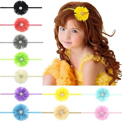 $12.99 • Buy 11 Pcs Kids Girl Baby Headband Toddler Lace Bow Flower Hair Band Accessories US