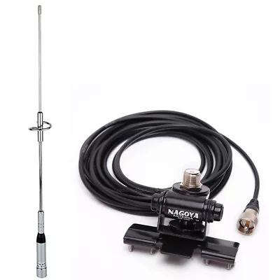 Nagoya NL-770S 144/430MHz VHF/UHF Dual Band Radios Antennas RB-400 Base 5m Cable • $25.29