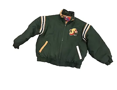Vintage 90s NBA Seattle Super Sonics Pro Player Puffy Jacket XL • $209