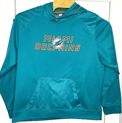 NFL Miami Dolphins Team Apparel TX3 Warm Hoodie Teal Orange X-Large Flaw • $11.49