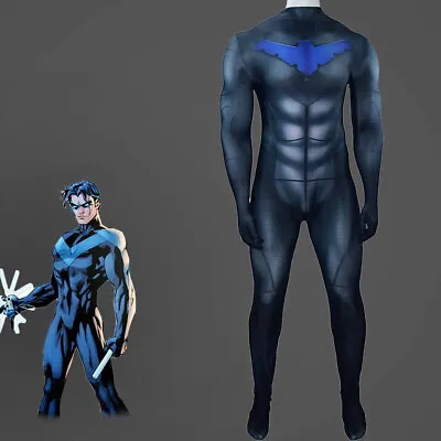 Titans Batman Nightwing Robin Jumpsuits Cosplay Adult Kids Superhero Bodysuits • $31.90