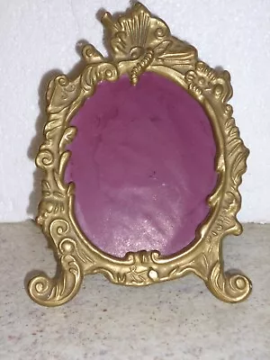 £16.99 • Buy Beautiful Vintage Rococo Style Engraved Oval Brass Photo Frame With Glass