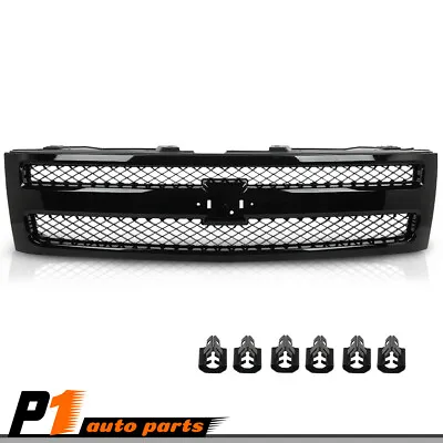 Fit For Chevy Silverado 1500 Grille Grill Black Shell W/ Black Insert 2007-13 • $86.29