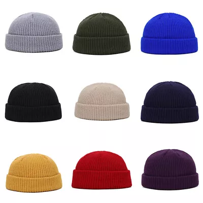 Unisex Men Women Beanie Hat Warm Ribbed Winter Turn Ski Fisherman Docker Ha-qe • $7.11