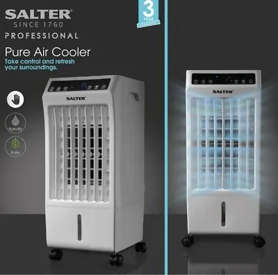 Salter 4 In 1 Air Cooler Purifies & Humidifies Digital Display Cool & Heat Sets • £67.49
