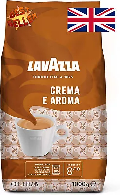 LAVAZZA Crema E Aroma Arabica And Robusta Medium Roast Coffee Beans Pack Of 1 • £13.50