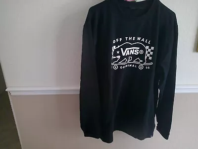 Men's Van's SweatshirtOFF THE WALL BlackXLlg Slcrewcot/pol • $4.99