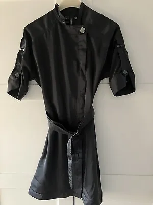 Mango ‘Suit’ Black Satin Shirt Dress Size Small • £9.99