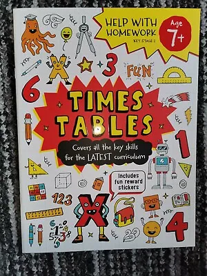 £3.49 • Buy Help With Homework: Times Tables (7+) - Activities & Stickers- New 2021 FREEP&P