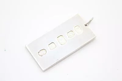 £4.20 • Buy Sterling Silver Ingot Pendant Hallmarked 1977 Jubilee London Weight 30g  