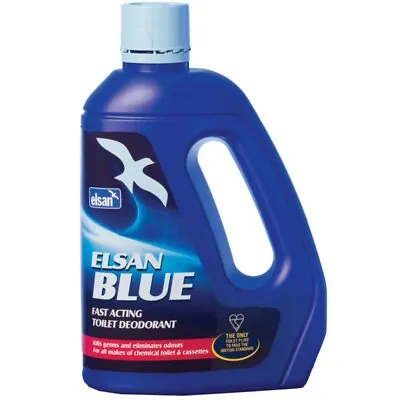 Elsan Blue Toilet Fluid Rinse 2L Chemical Cleaner Caravan Motorhome Boat Camping • £21.08