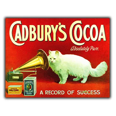 CADBURY'S CHOCOLATE Cocoa Vintage Advert SIGN METAL WALL PLAQUE Art Print Poster • £4.45