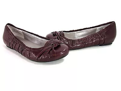 Me Too Women's Lawton Comfort Ballet Flats Burgundy Leather Us Size 8.5 M • $26.70