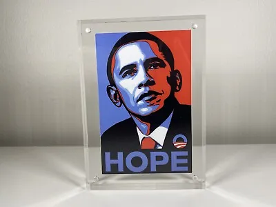 Barack Obama Hope 4  X 6  Mini Poster Reprint In Beautiful Clear 5x7” Frame • $129.99