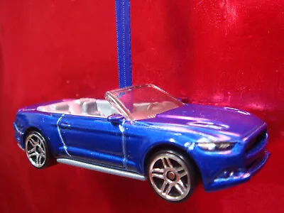 * New * 2018 19 Ford Mustang Gt Convertible Blue Christmas Ornament • $23