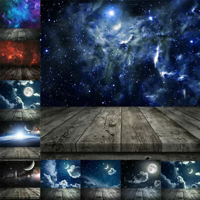 Star Sky Photography Backdrop Floor Wood Vinyl Photo Wall Background Studio Prop • $9.49