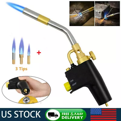 High Intensity Propane Torch Head Mapp/Map Gas Torch With Propane Torch 3 Tips • $39