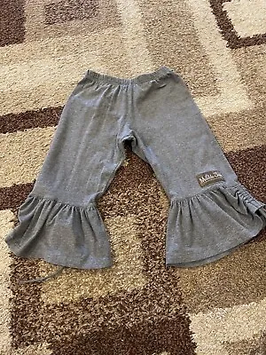 Matilda Jane Gray Ruffle Pants  Capri Length Girls 6   • $22.99