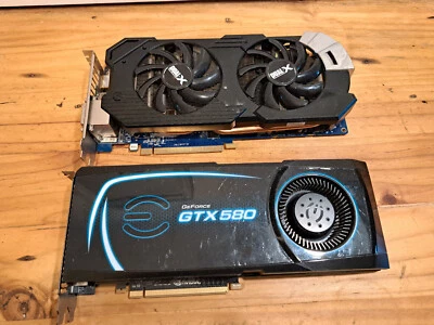 £0.99 • Buy 2 FAULTY UNTESTED Graphics Cards 1x EVGA GeForce GTX 580 1x Unknown