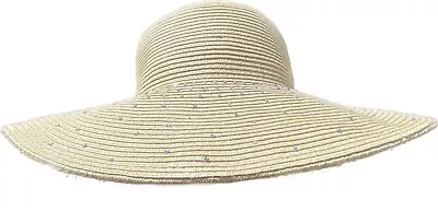 Women’s Cappelli Rhinestone Studded Floppy Wide Brim Hat Dorfman Pacific OS • $19.99