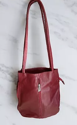 Vintage Vera Pelle Convertible  Leather Backpack/Shoulder Bag/ ITALY Rare • $55