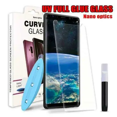 For Samsung Galaxy S21 S20 S10 S9 Note 20 10 UV Tempered Glass Screen Protector • $14.90